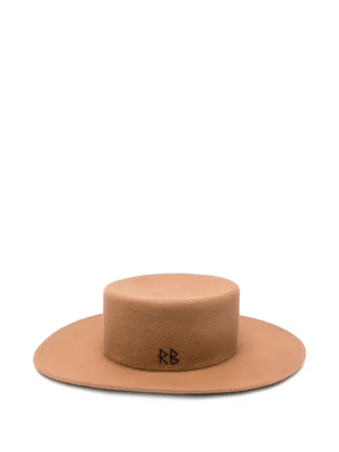 Ruslan Baginskiy wool felt Canotier hat