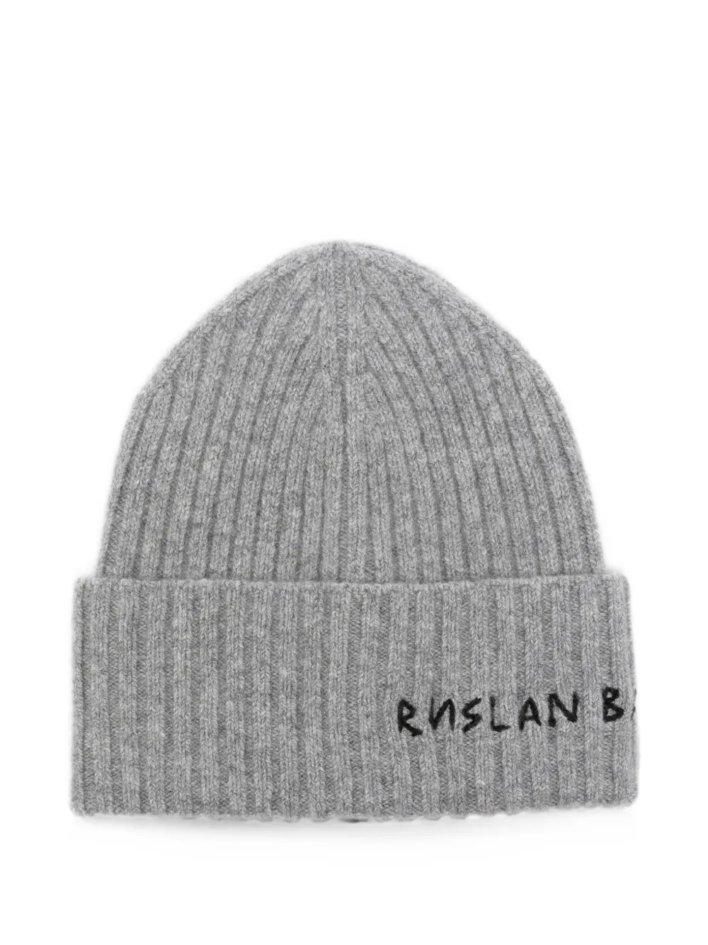 Ruslan Baginskiy logo-embroidered ribbed beanie hat - Grigio