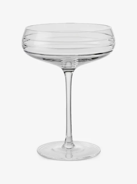 Louise Roe triple-cut glass champagne coupe (set of four)