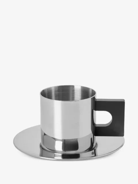 Louise Roe S.R geometric-handle cup and saucer