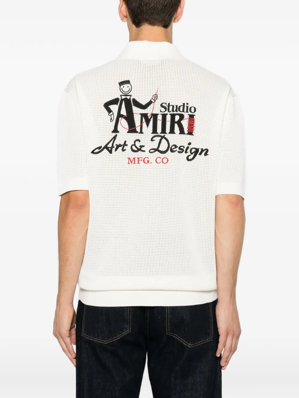 AMIRI Studio overhemd met geborduurd logo Beige