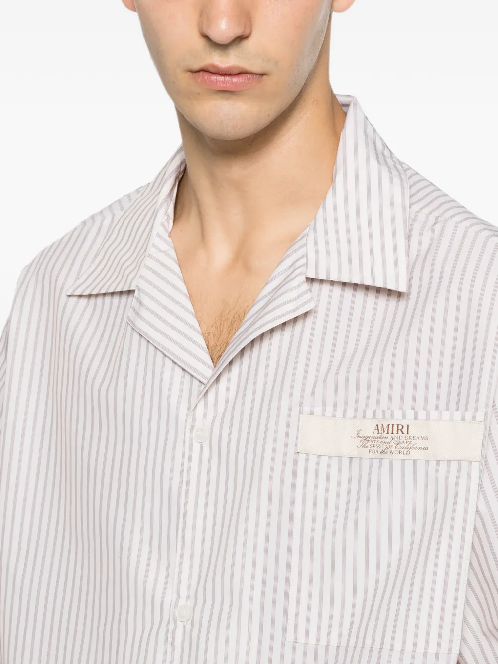 AMIRI Gestreepte overhemd Beige