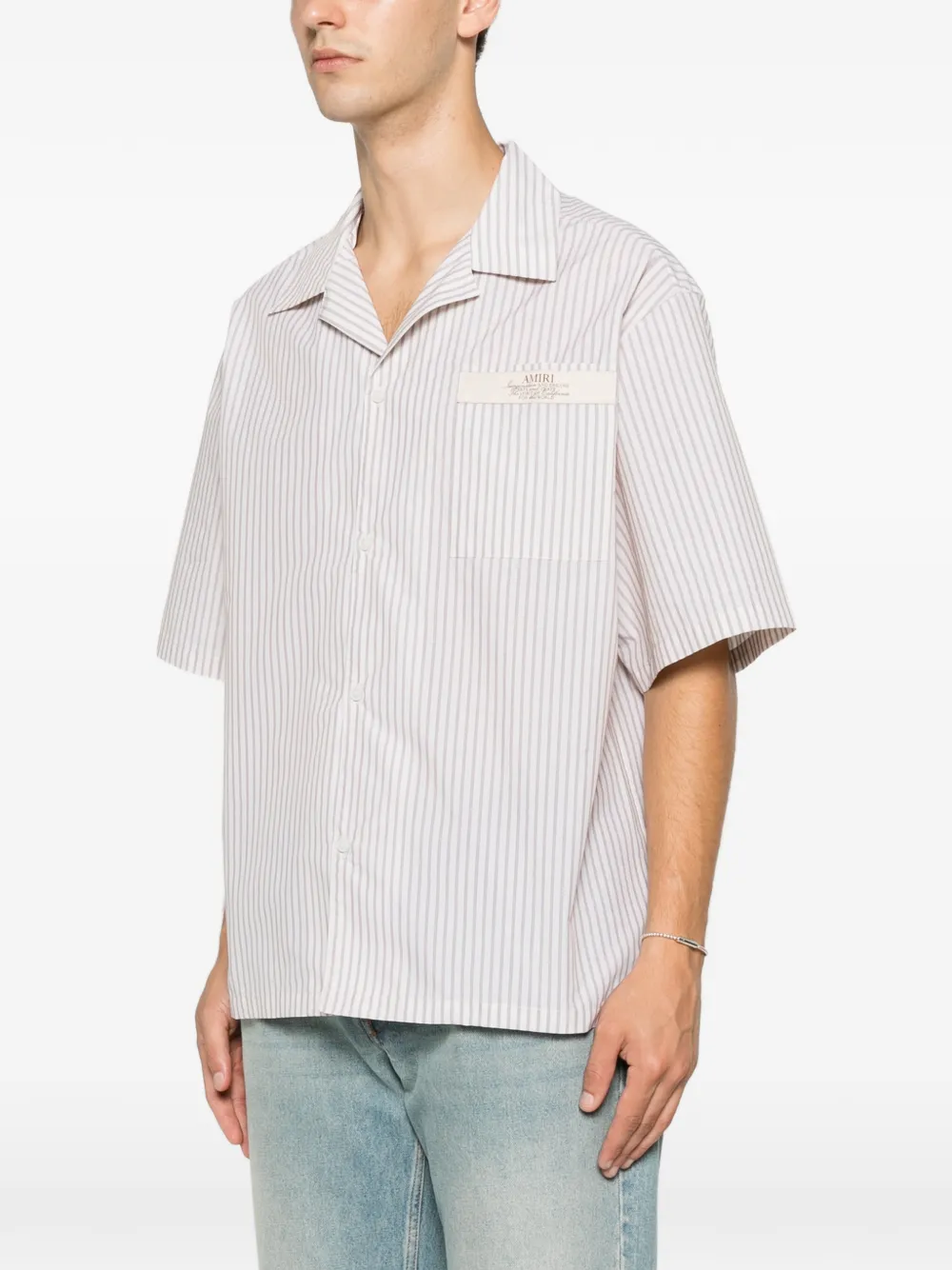 AMIRI Gestreepte overhemd Beige