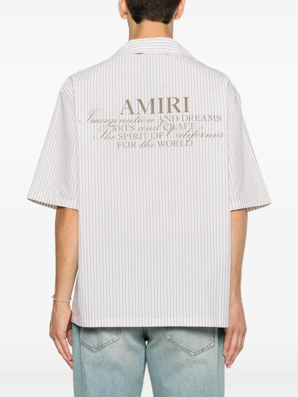 AMIRI Gestreepte overhemd Beige