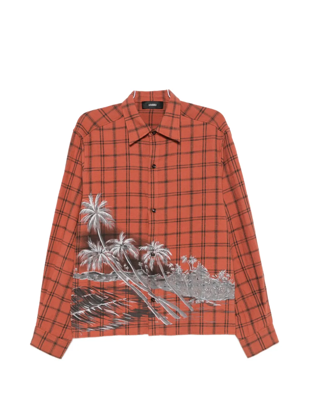 AMIRI sequin-palm flannel shirt - Rot