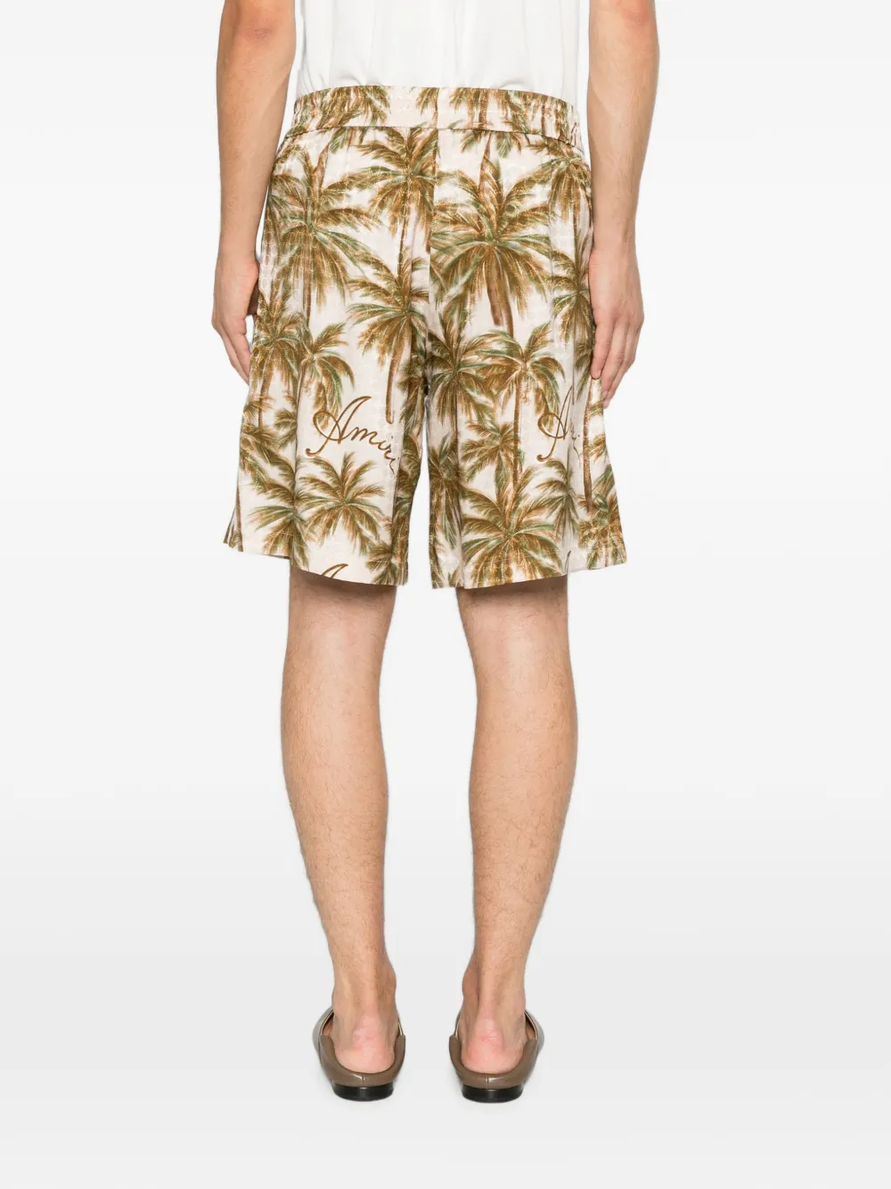 AMIRI Shorts met logoprint Beige