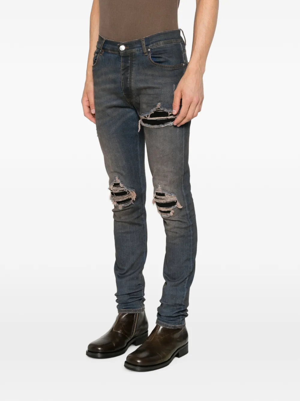 AMIRI Gerafelde jeans Blauw