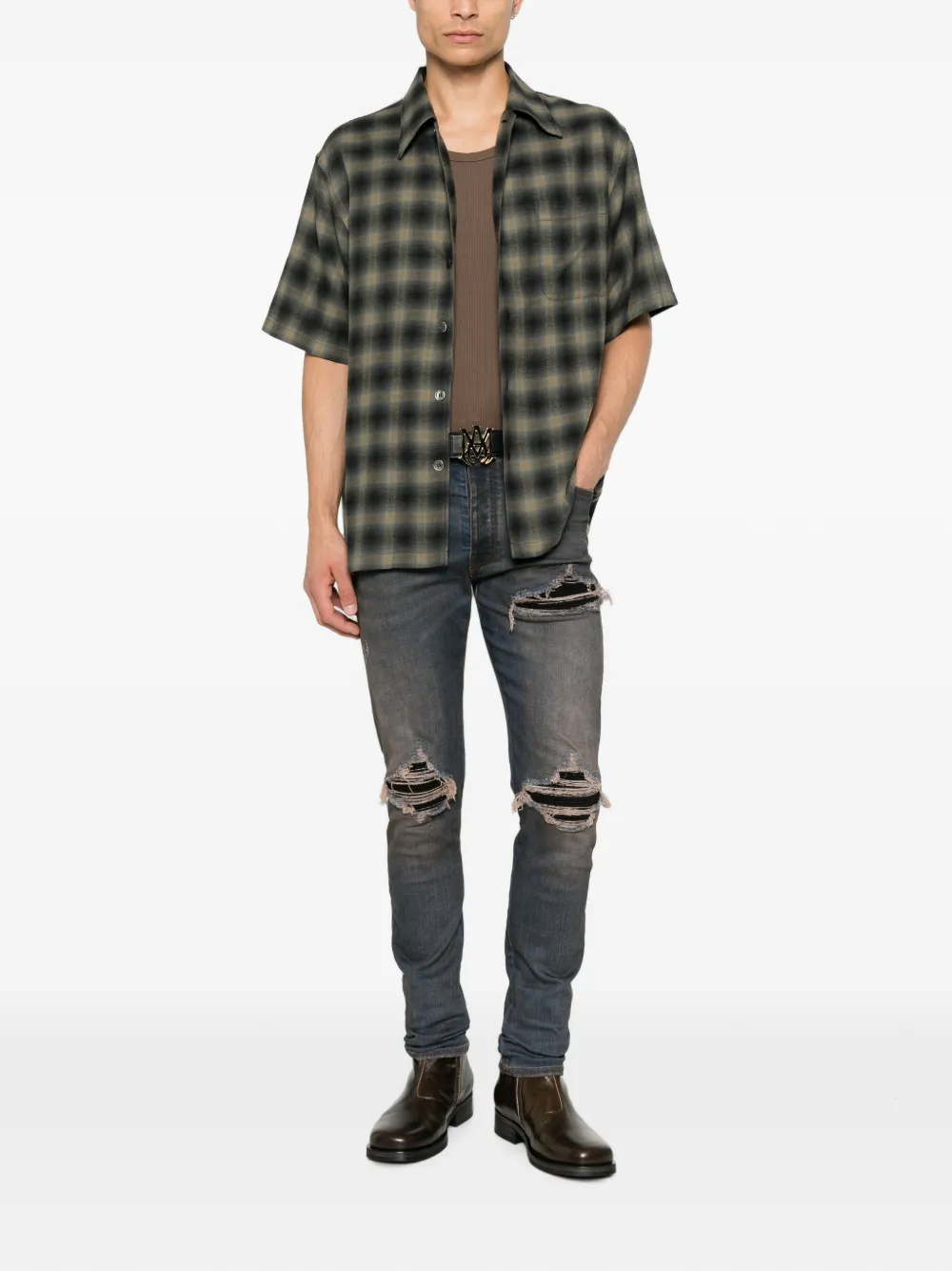 AMIRI Gerafelde jeans Blauw