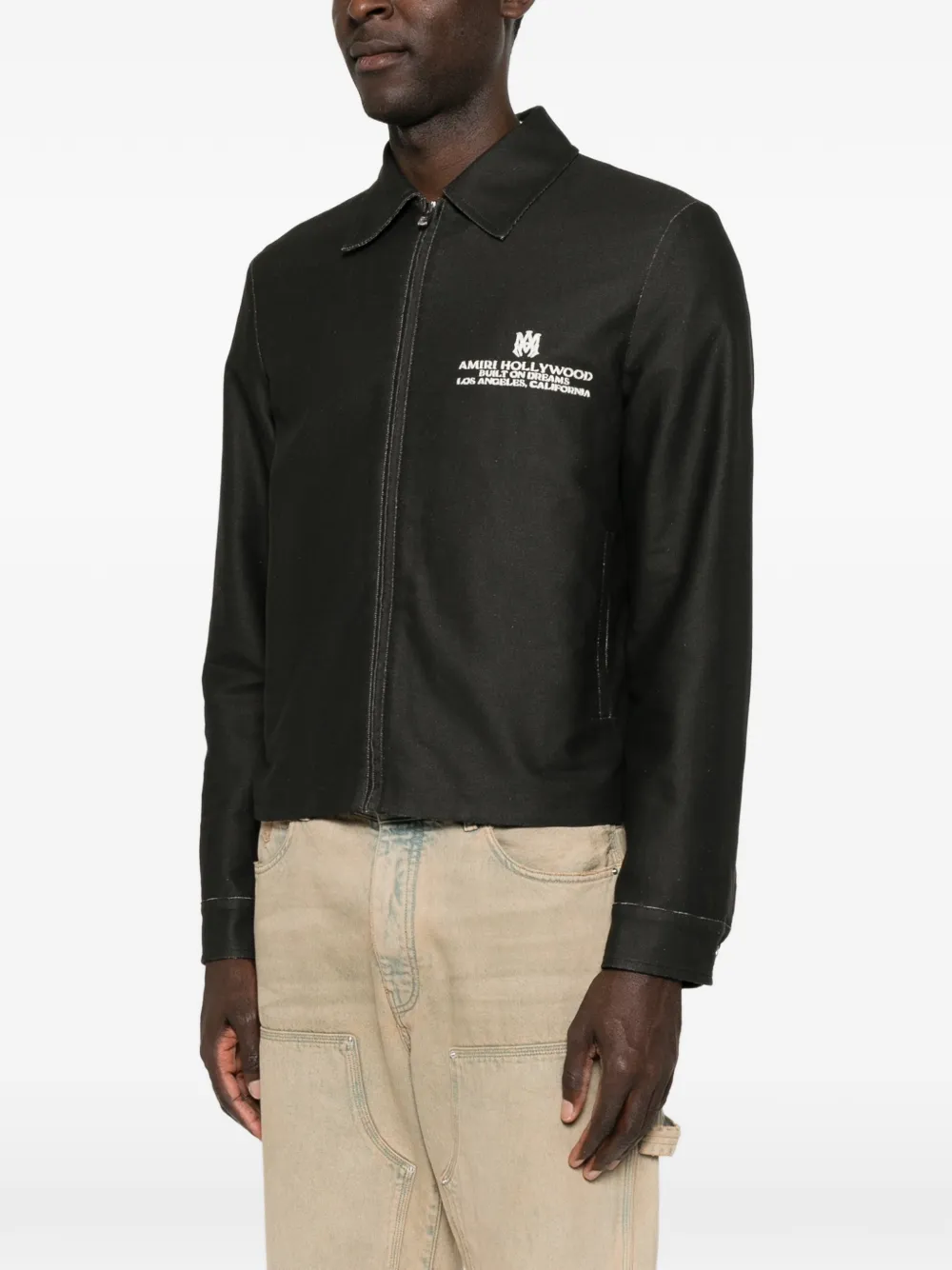 AMIRI Shirtjack met logoprint Zwart