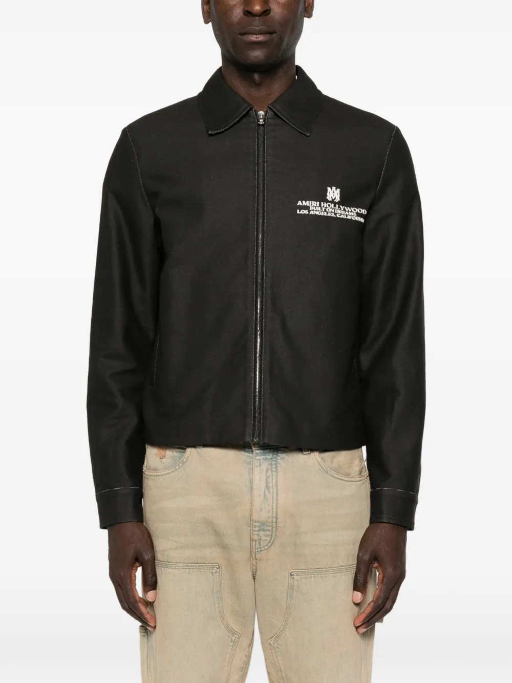 AMIRI Shirtjack met logoprint Zwart