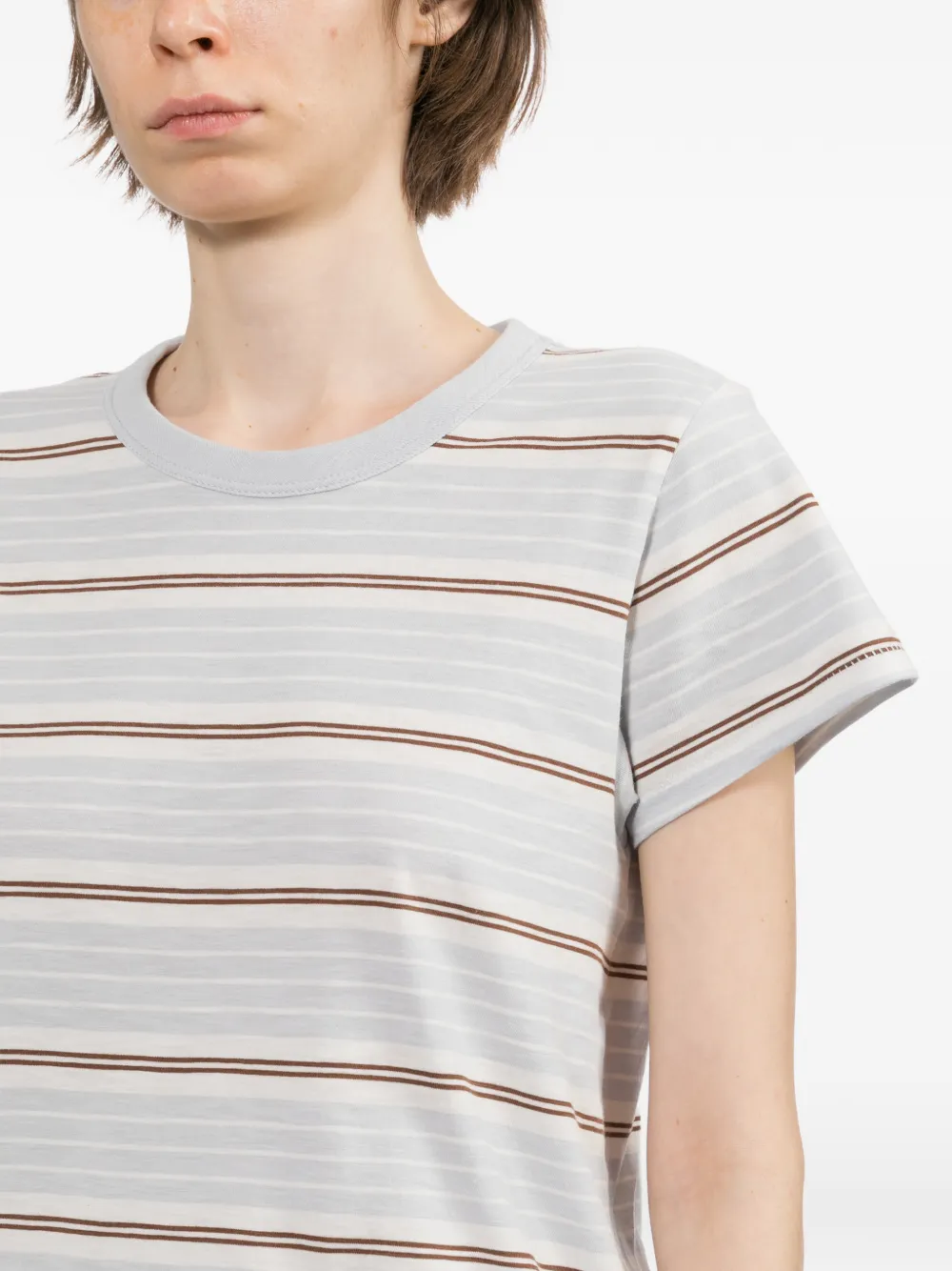 rag & bone Gestreept T-shirt Blauw