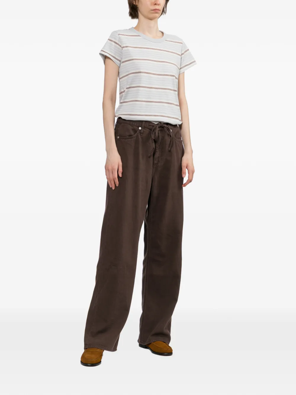 rag & bone Gestreept T-shirt Blauw