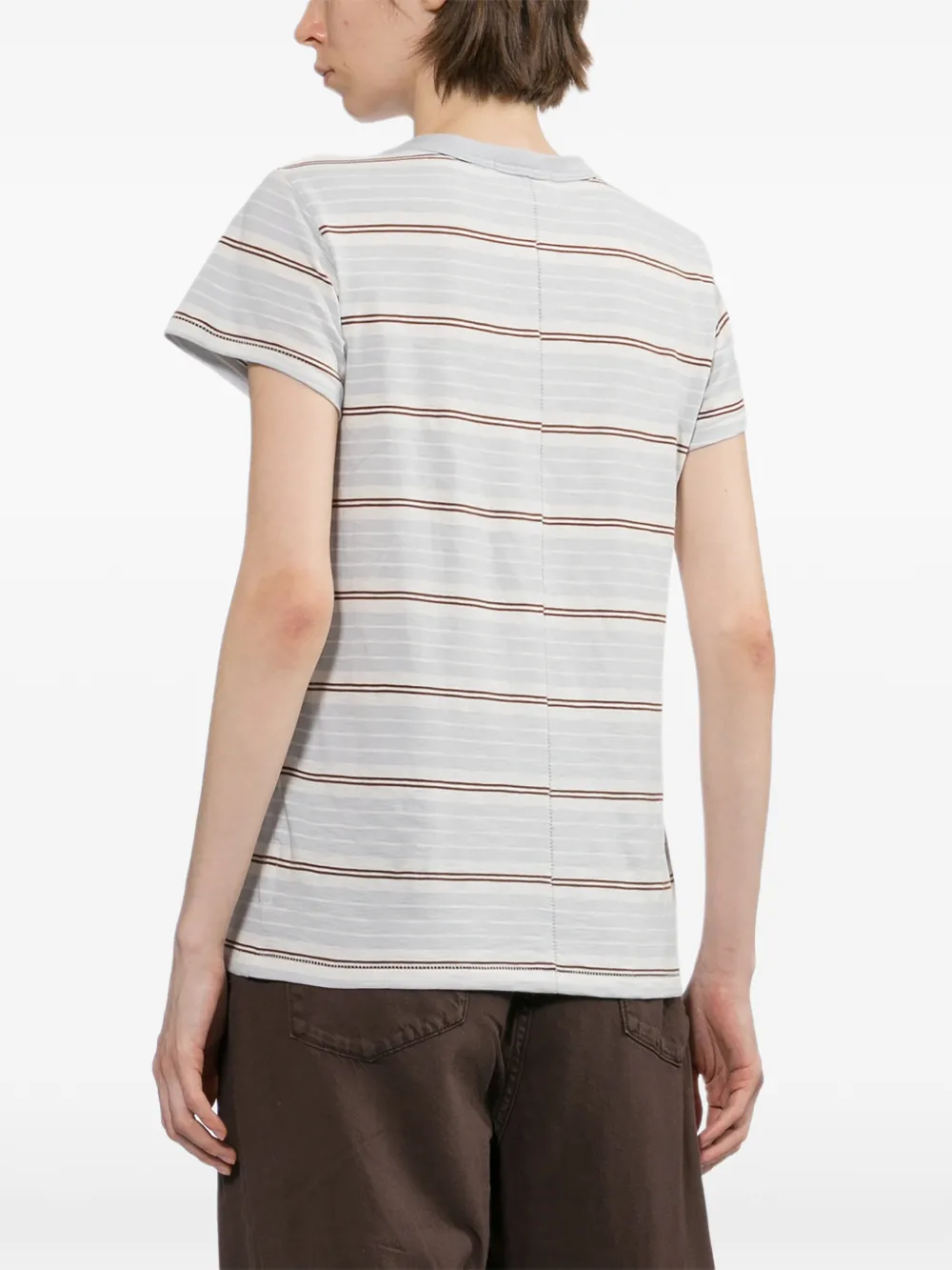 rag & bone Gestreept T-shirt Blauw