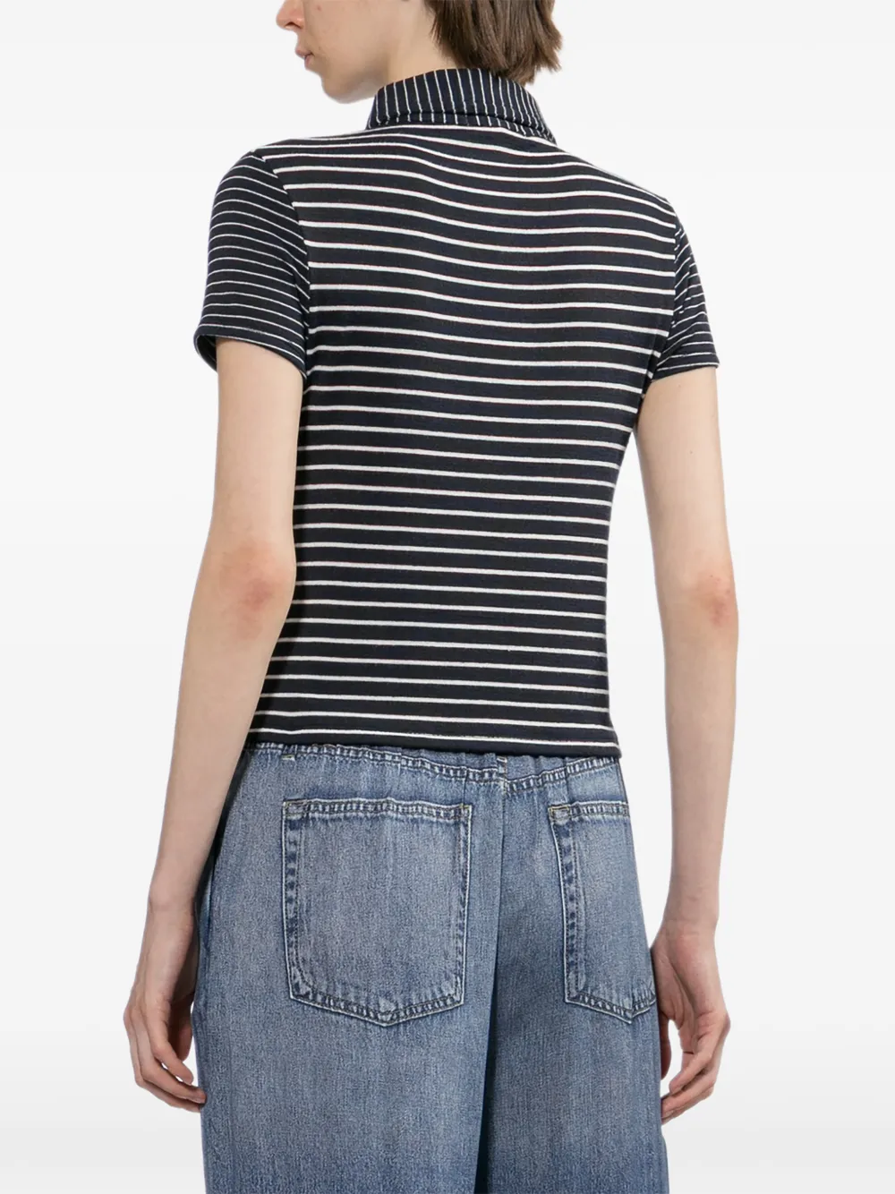 rag & bone Gestreept poloshirt Blauw