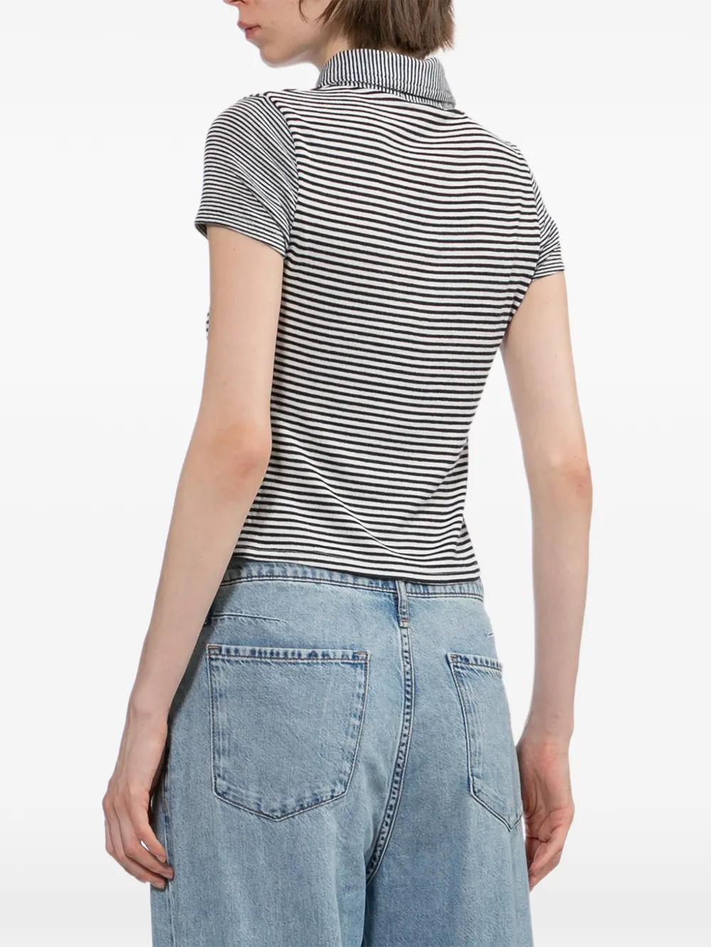 rag & bone The Knit gestreept poloshirt Beige