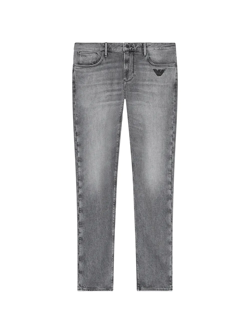 Emporio Armani J06 logo-embroidered slim-fit jeans - Grigio