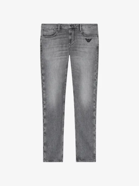 Emporio Armani J06 logo-embroidered slim-fit jeans