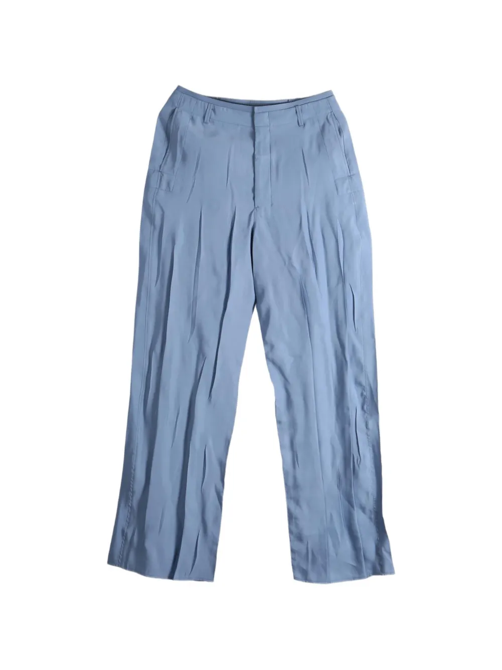 LEMAIRE pleated pressed-crease trousers - Blu