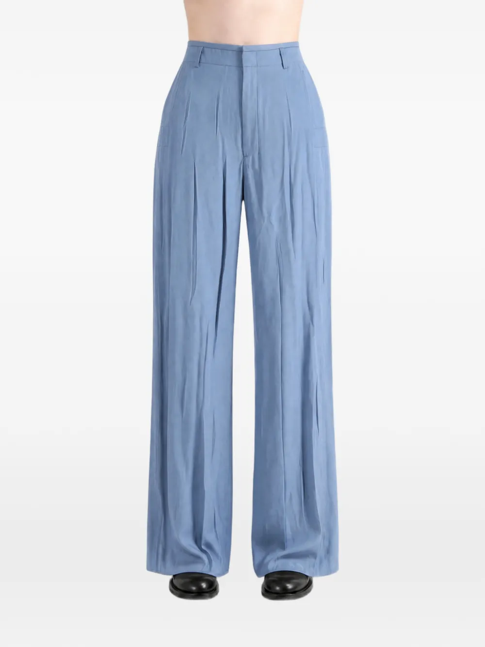 LEMAIRE Cropped plooibroek Blauw