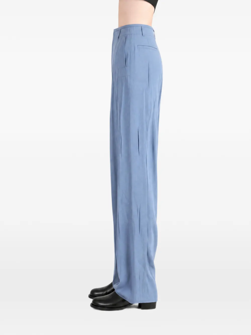 LEMAIRE Cropped plooibroek Blauw