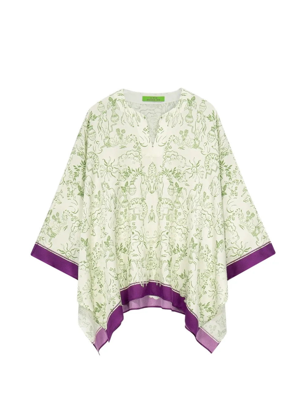 Shanghai Tang graphic-print tunic - Toni neutri