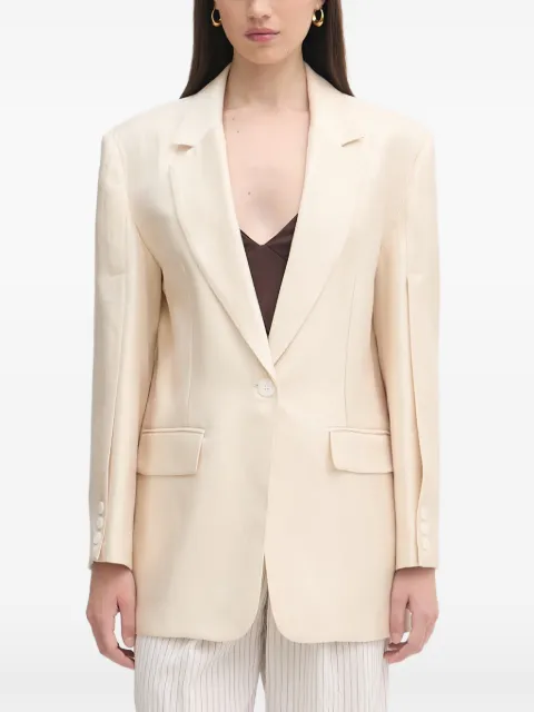 Haveone single-breasted notched-lapels blazer