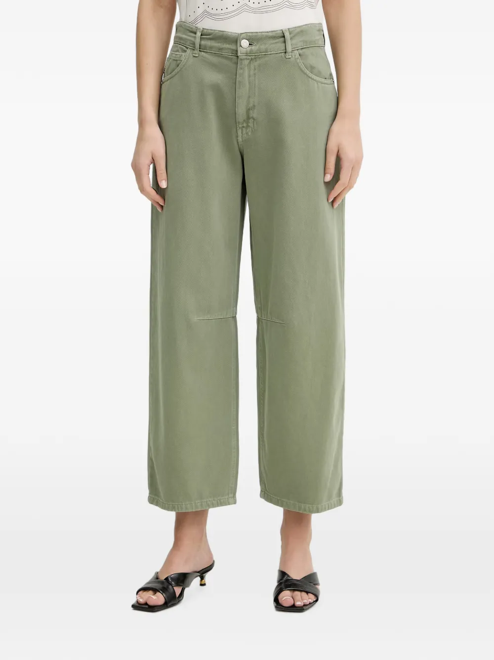 Haveone logo-patch cotton jeans