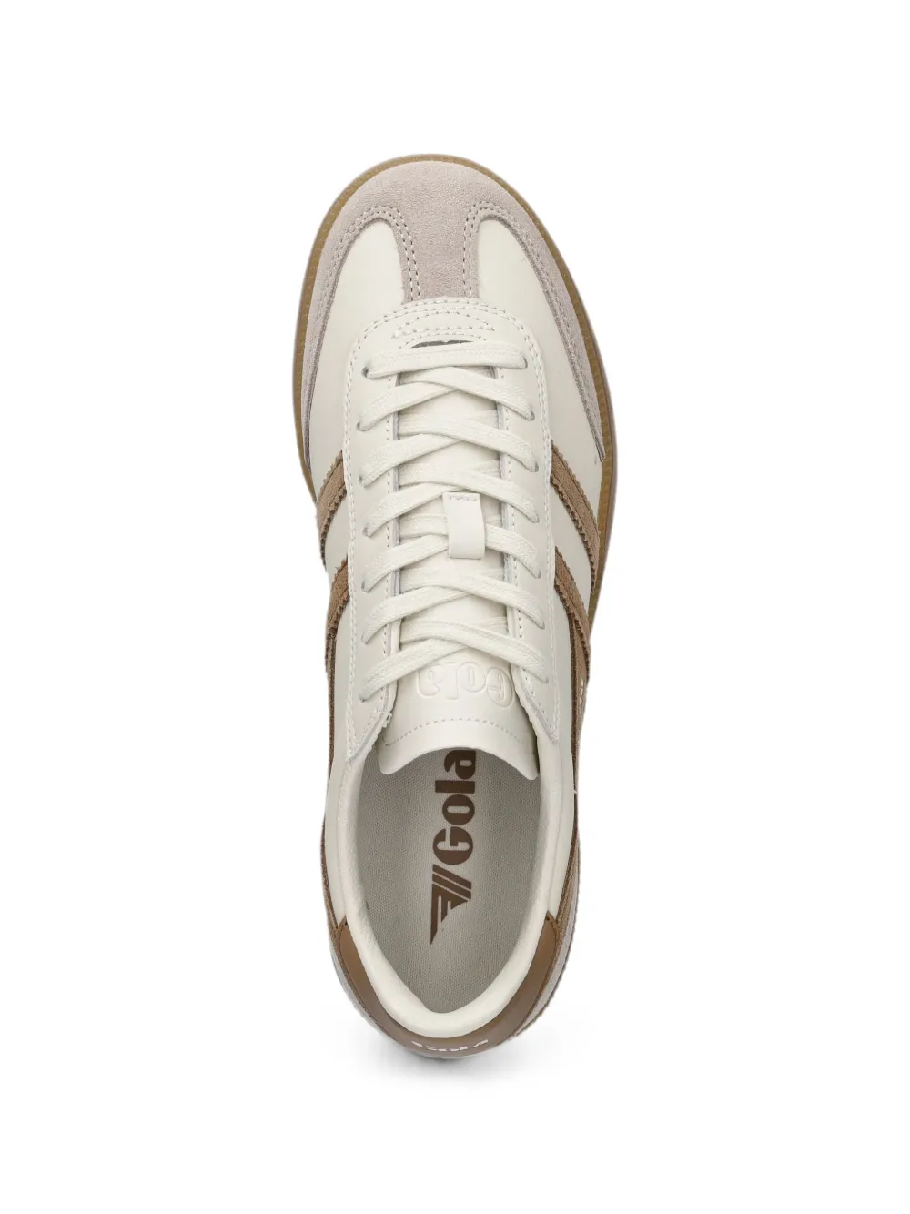 Gola panelled leather sneakers Beige