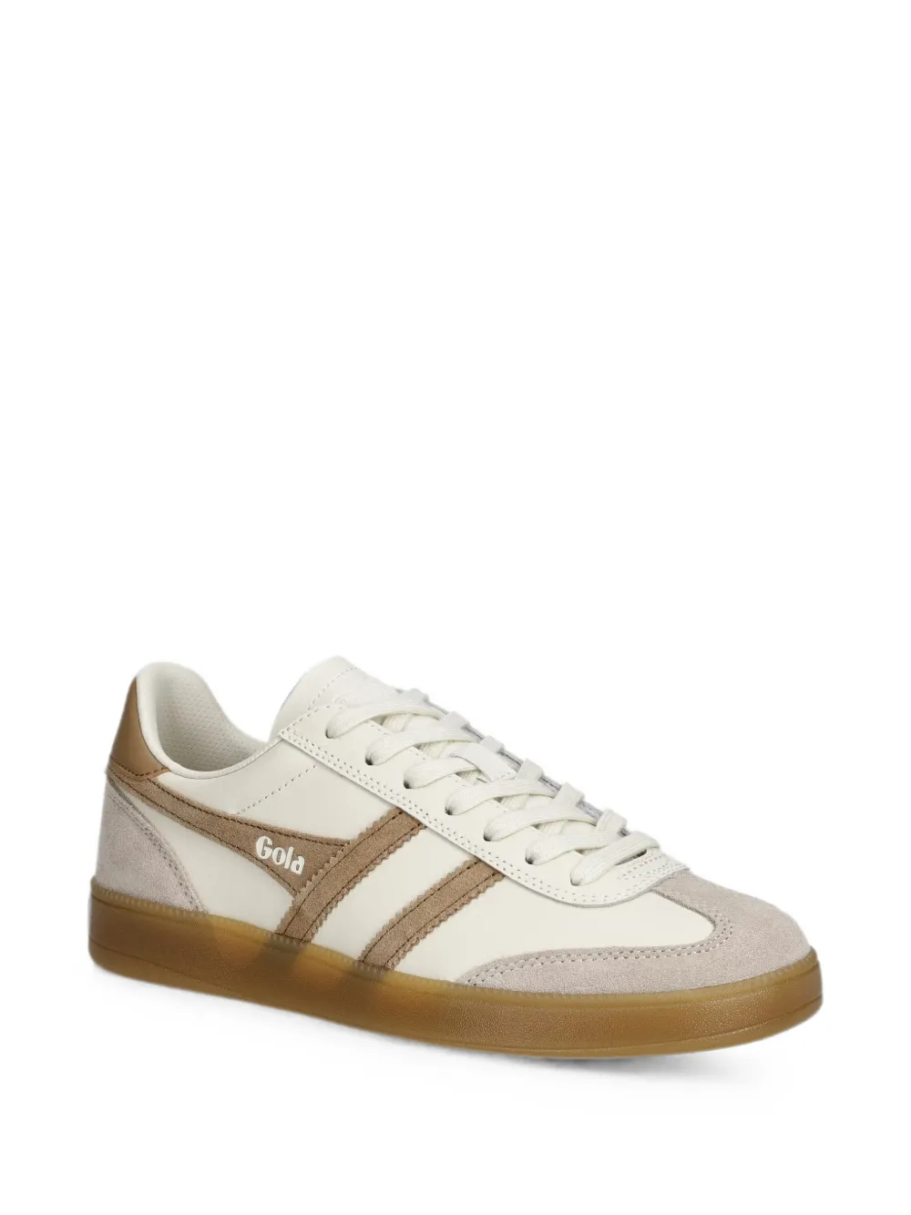 Gola panelled leather sneakers Beige