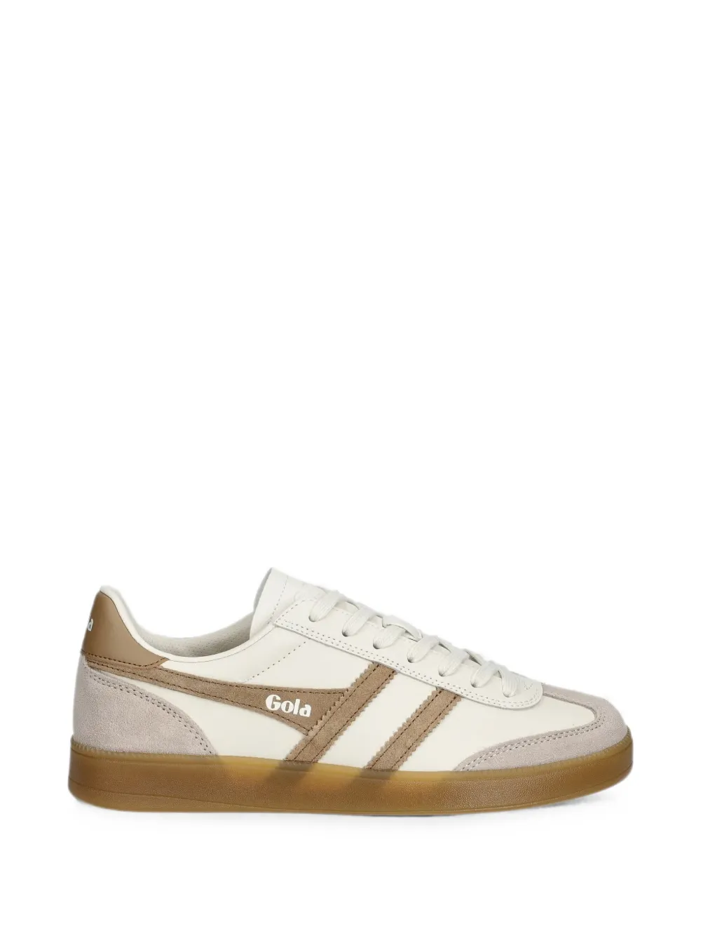 Gola panelled leather sneakers Beige