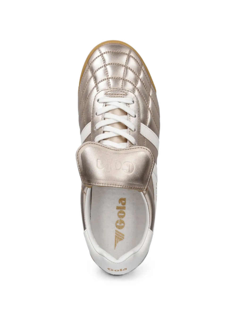 Gola Stadium '86 quilted metallic sneakers Goud