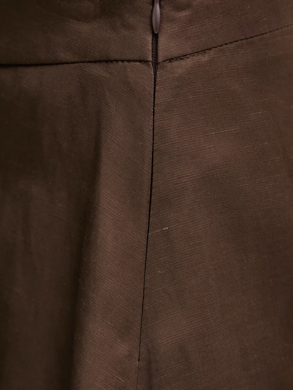 Haveone High waist shorts met gewelfde afwerking Bruin
