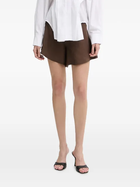 Haveone high-waisted curved-hem shorts