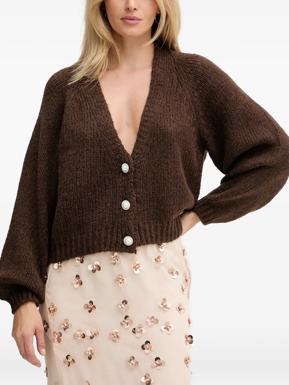 Haveone long-sleeves cardigan - Braun