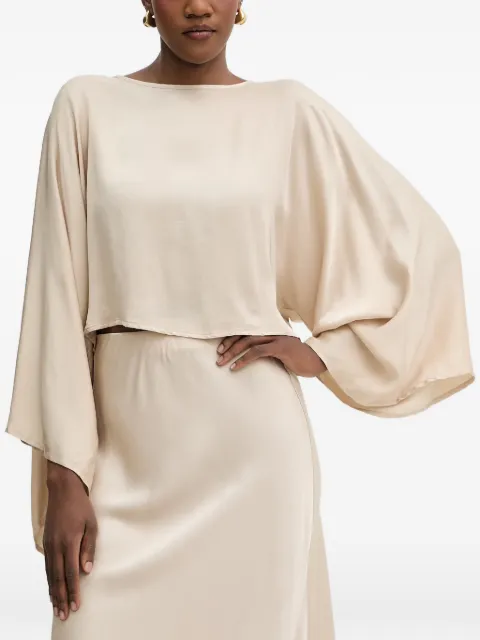 Haveone batwing-sleeve cropped blouse