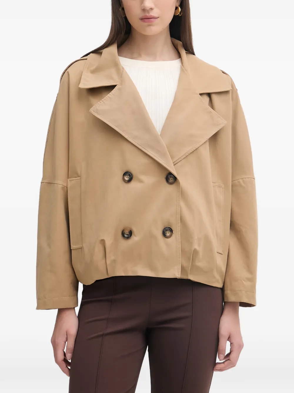 Haveone double-breasted epaulette jacket