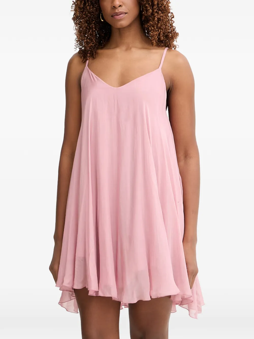 Haveone V-neck pleated dress