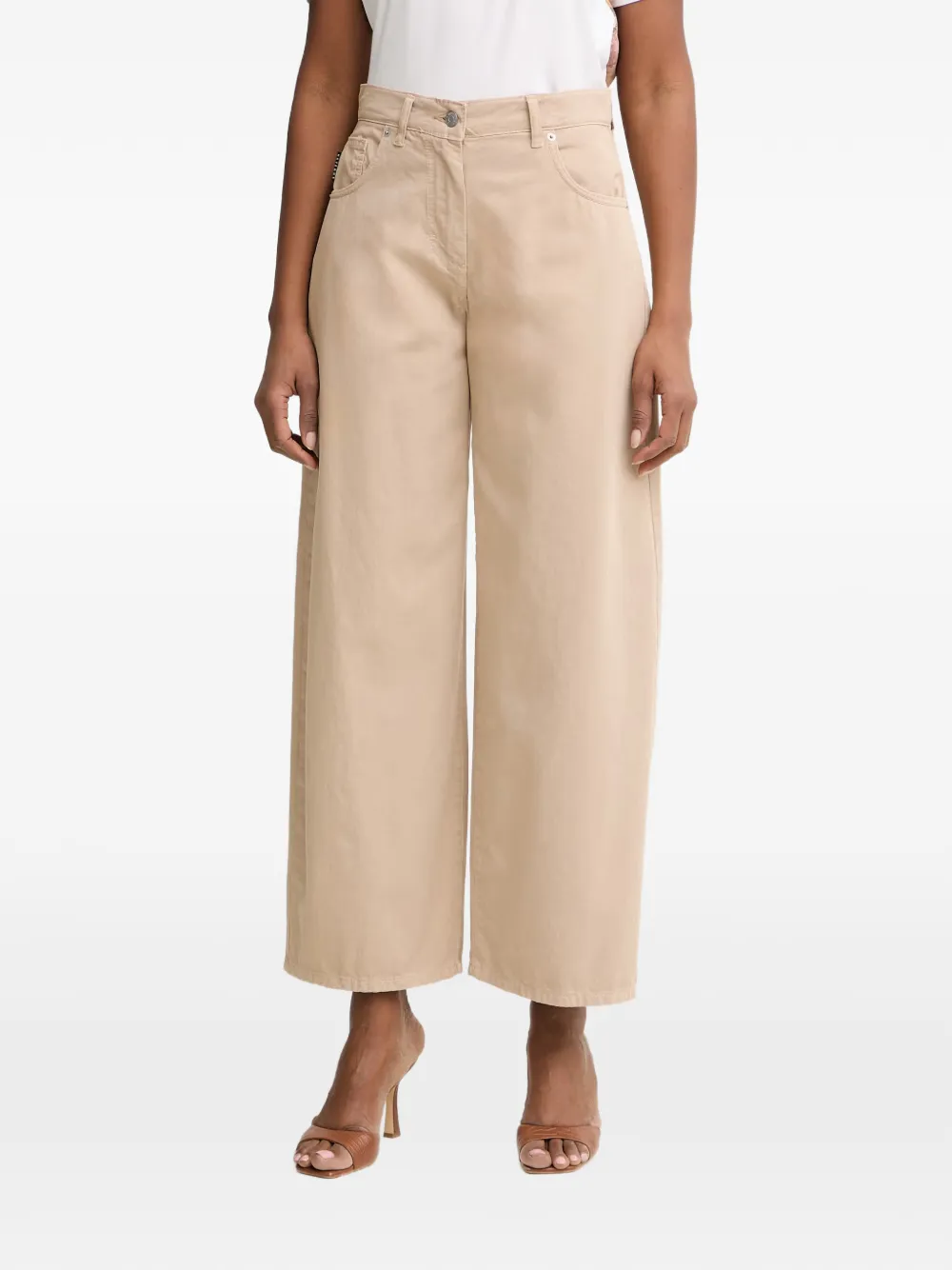 Haveone wide-leg cotton trousers