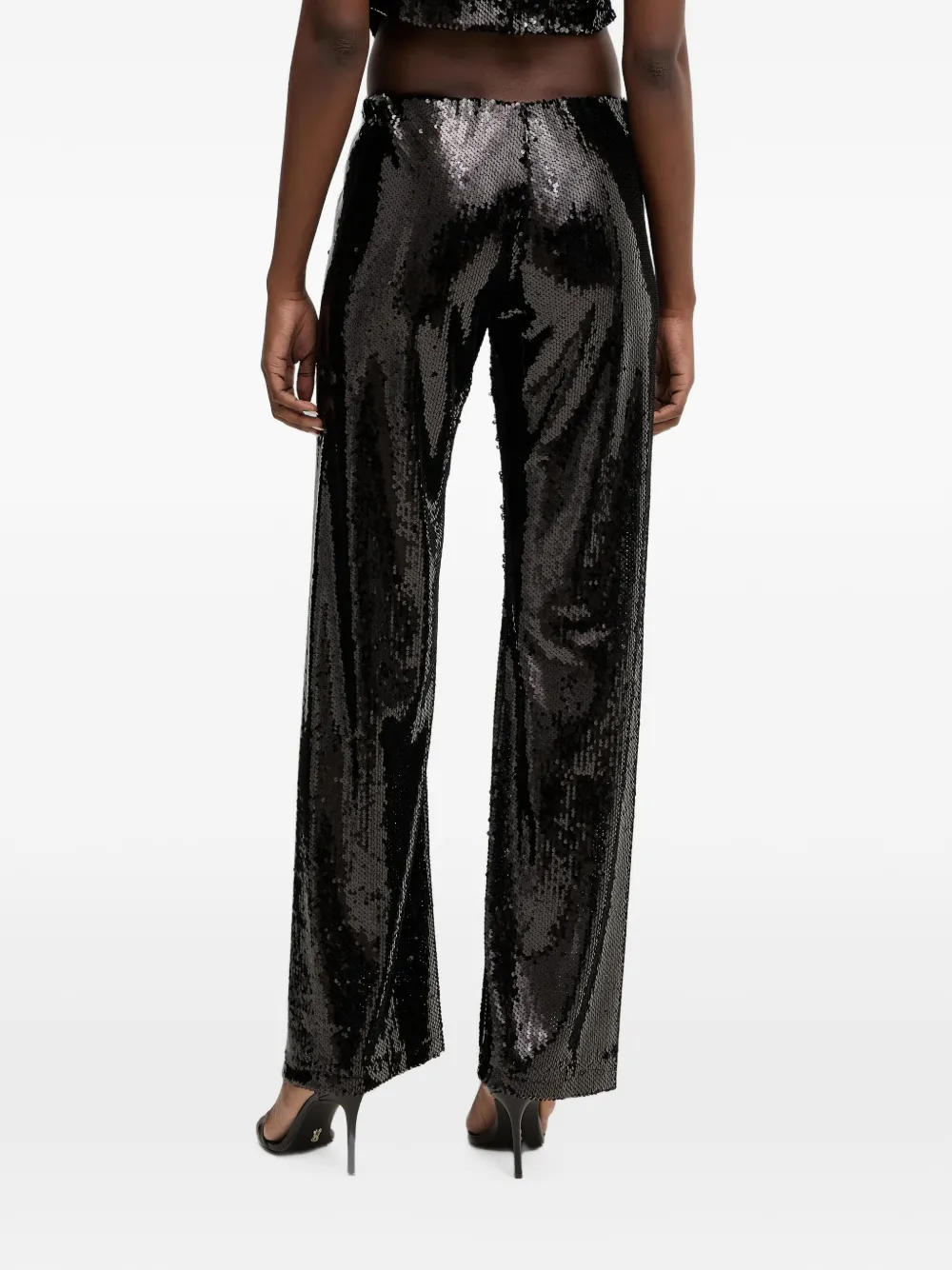 Haveone Broek verfraaid met pailletten Zwart