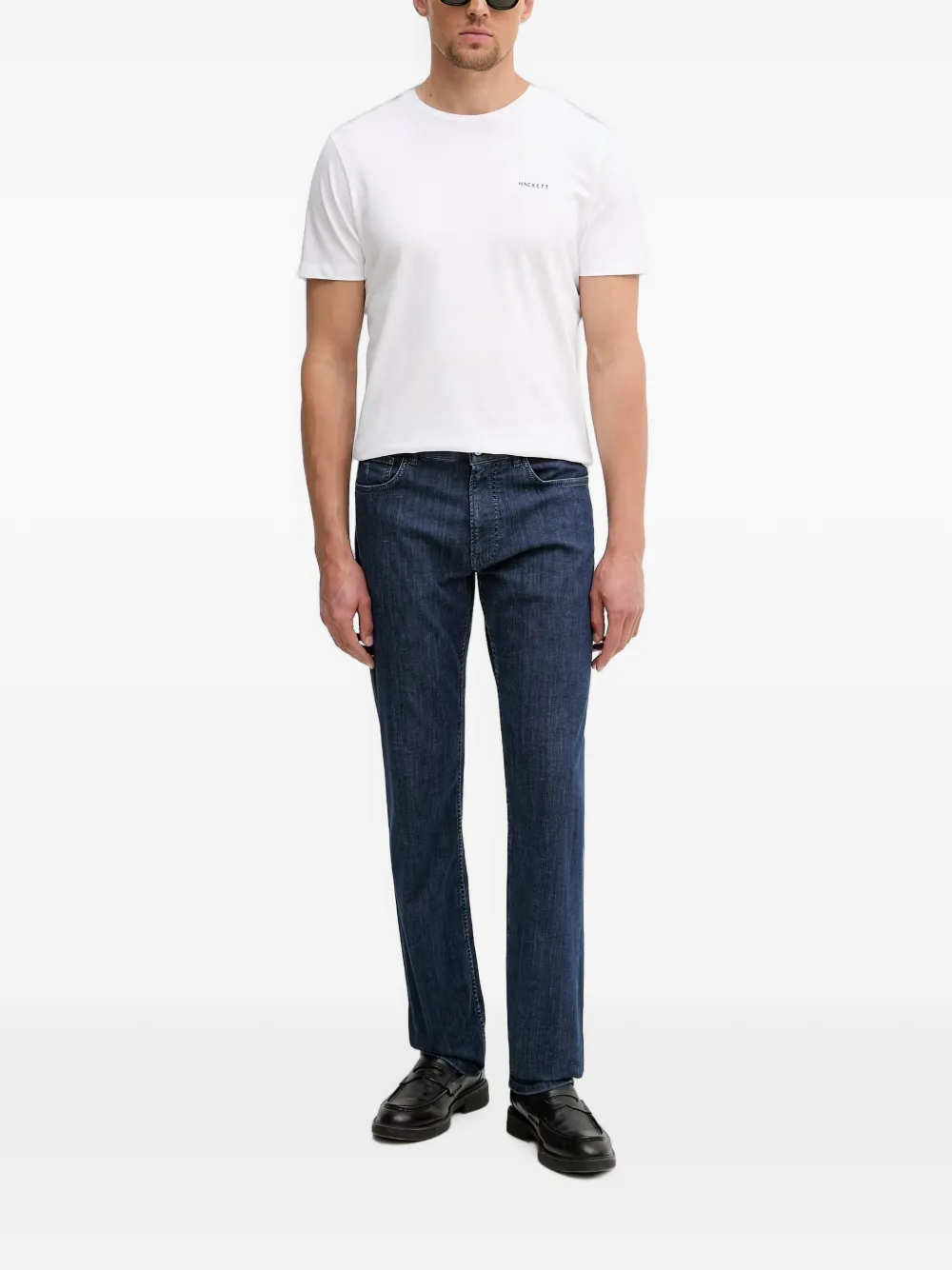 Hackett London T-shirt met logoprint Wit