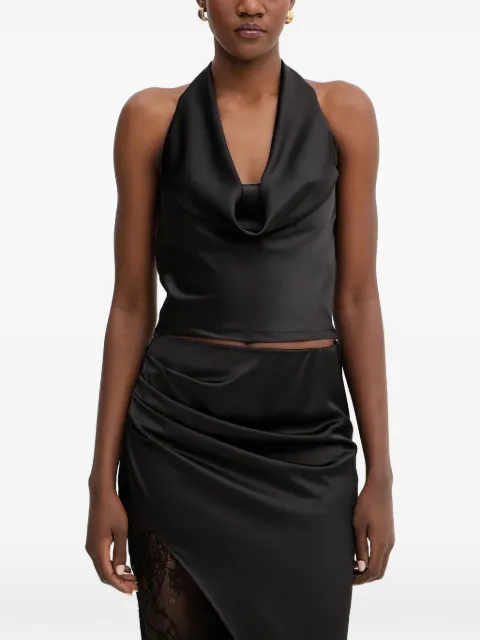 Haveone lace-panelled cowl-neck top