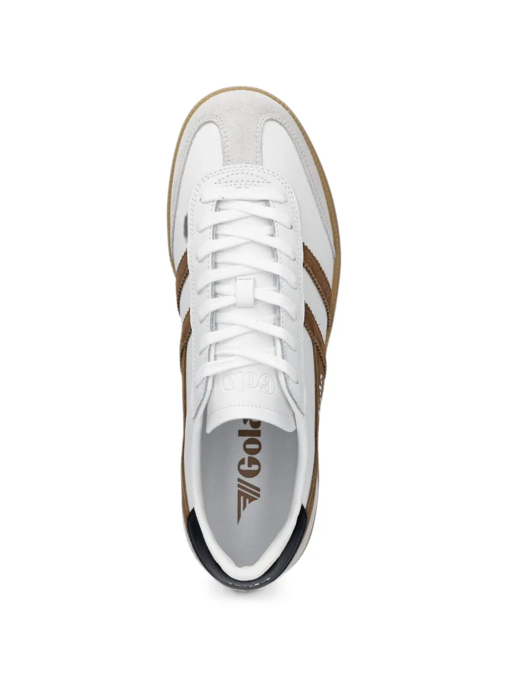 Gola Viper suede-panelled logo-print sneakers Wit