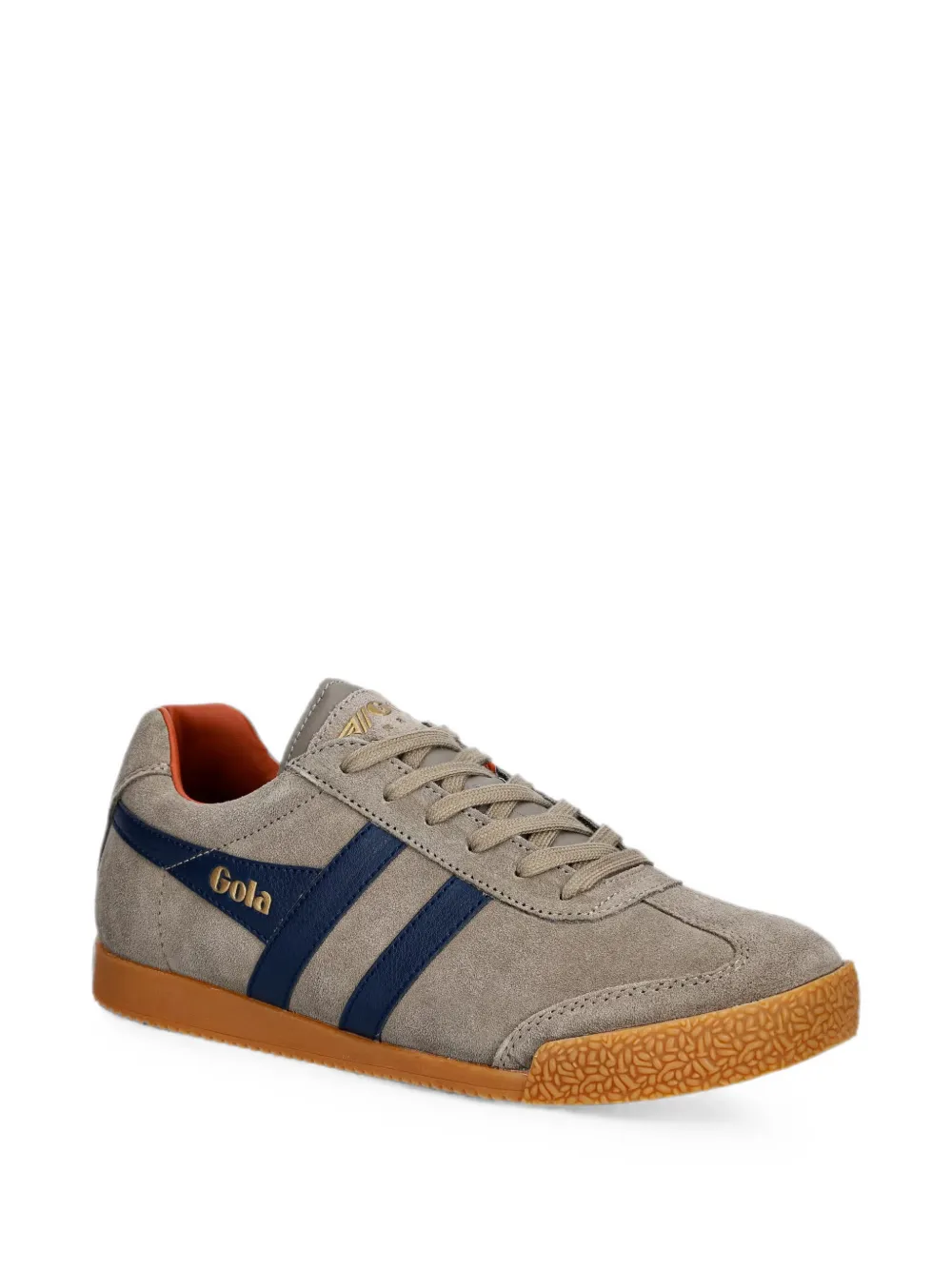 Gola Harrien logo-print suede sneakers Grijs
