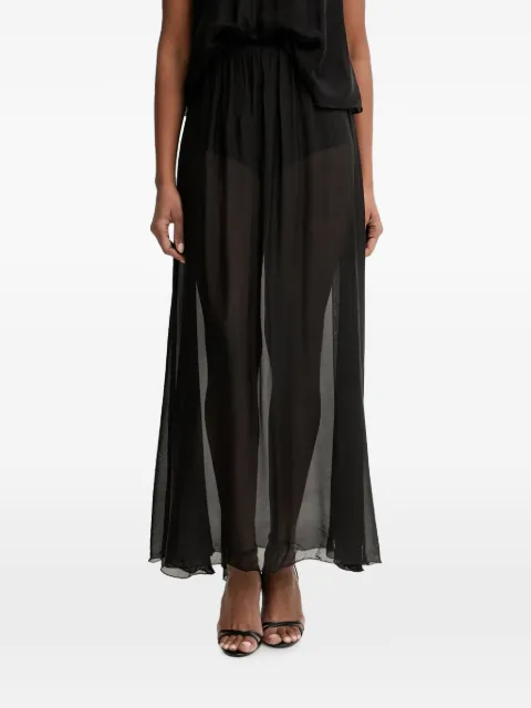 Haveone sheer floor-length maxi skirt