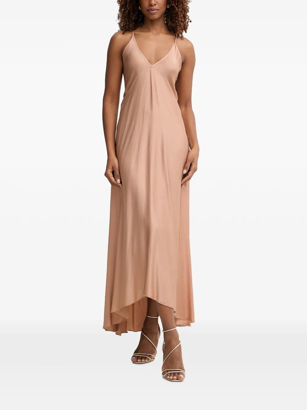 Haveone V-neck tie-back dress