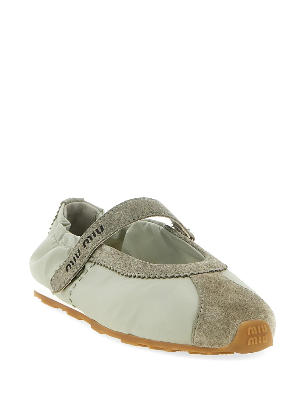 Miu Plume ballet flats Groen