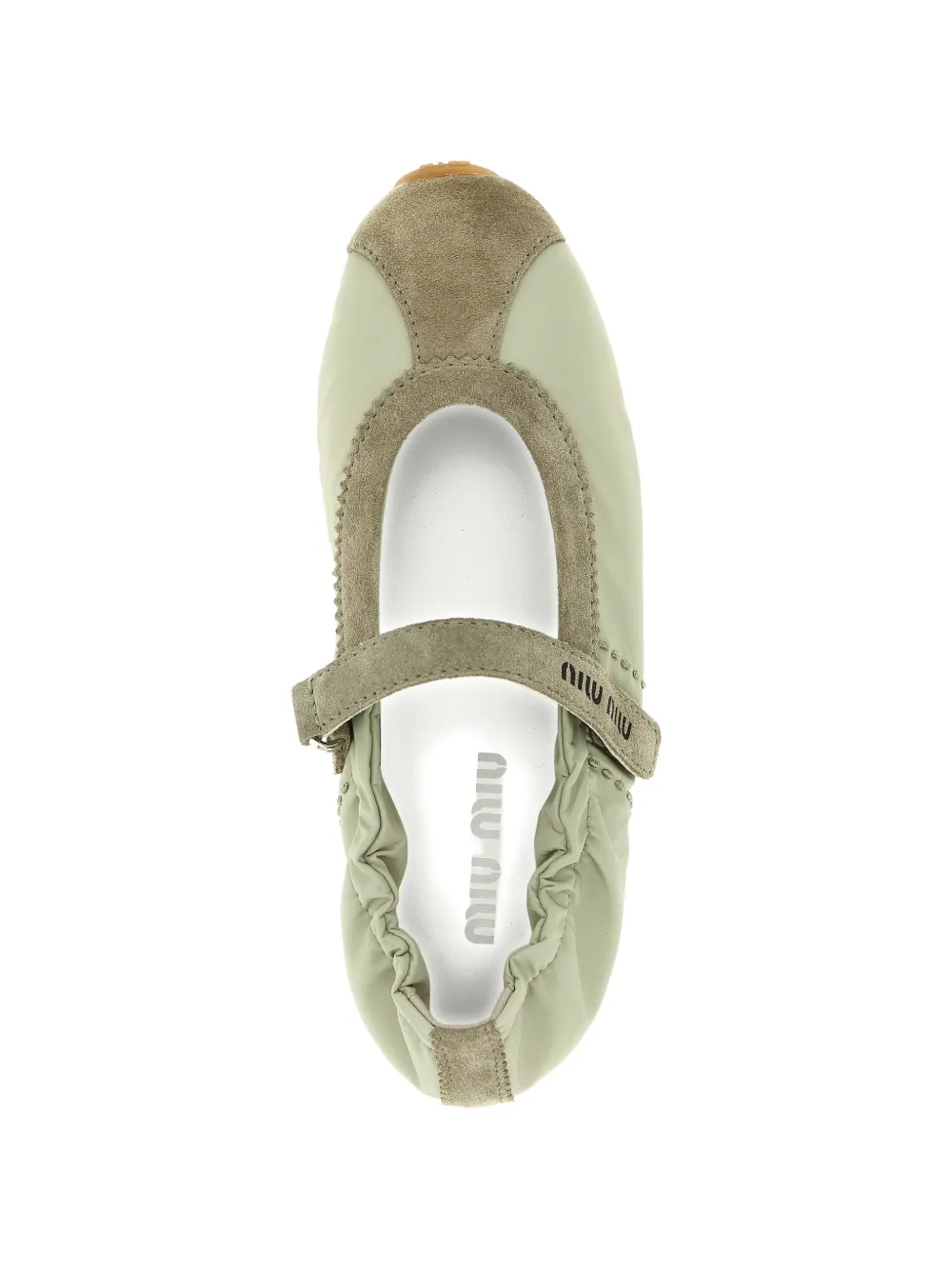 Miu Plume ballet flats Groen