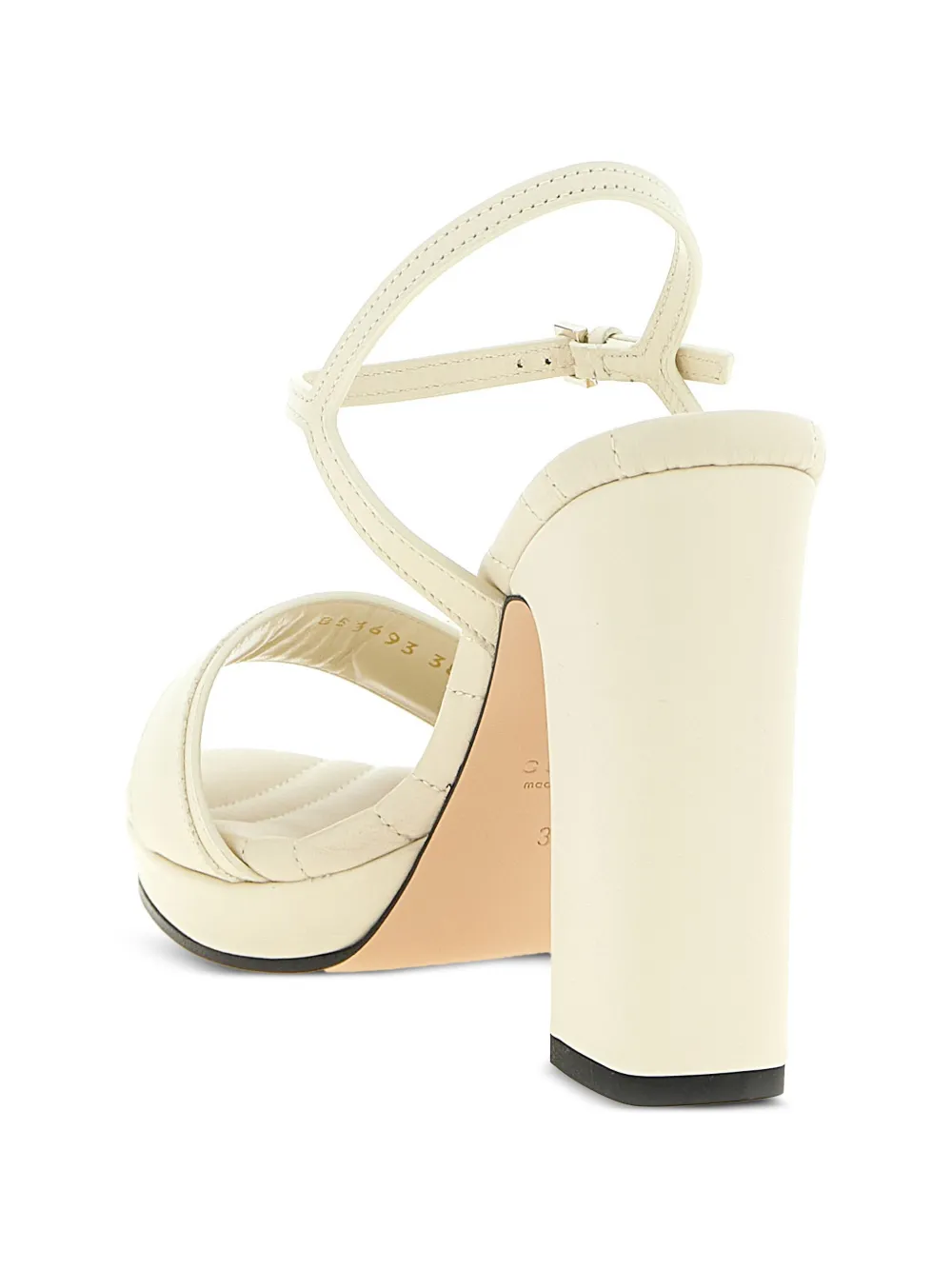 Gucci Doppia G platform sandals Wit