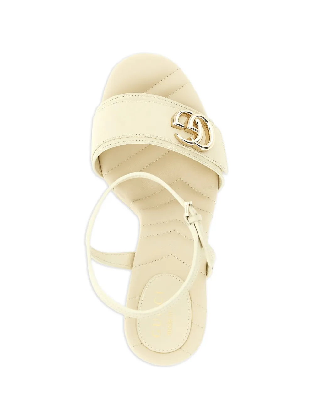 Gucci Doppia G platform sandals Wit