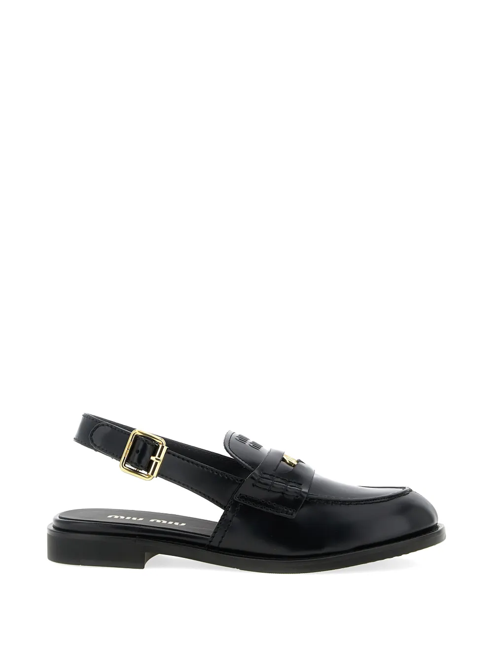 Miu Miu leather loafers - Nero
